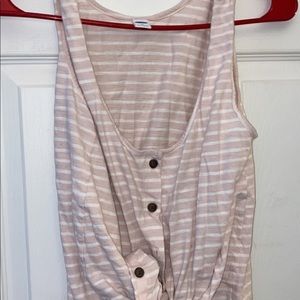 Large pink button down cami